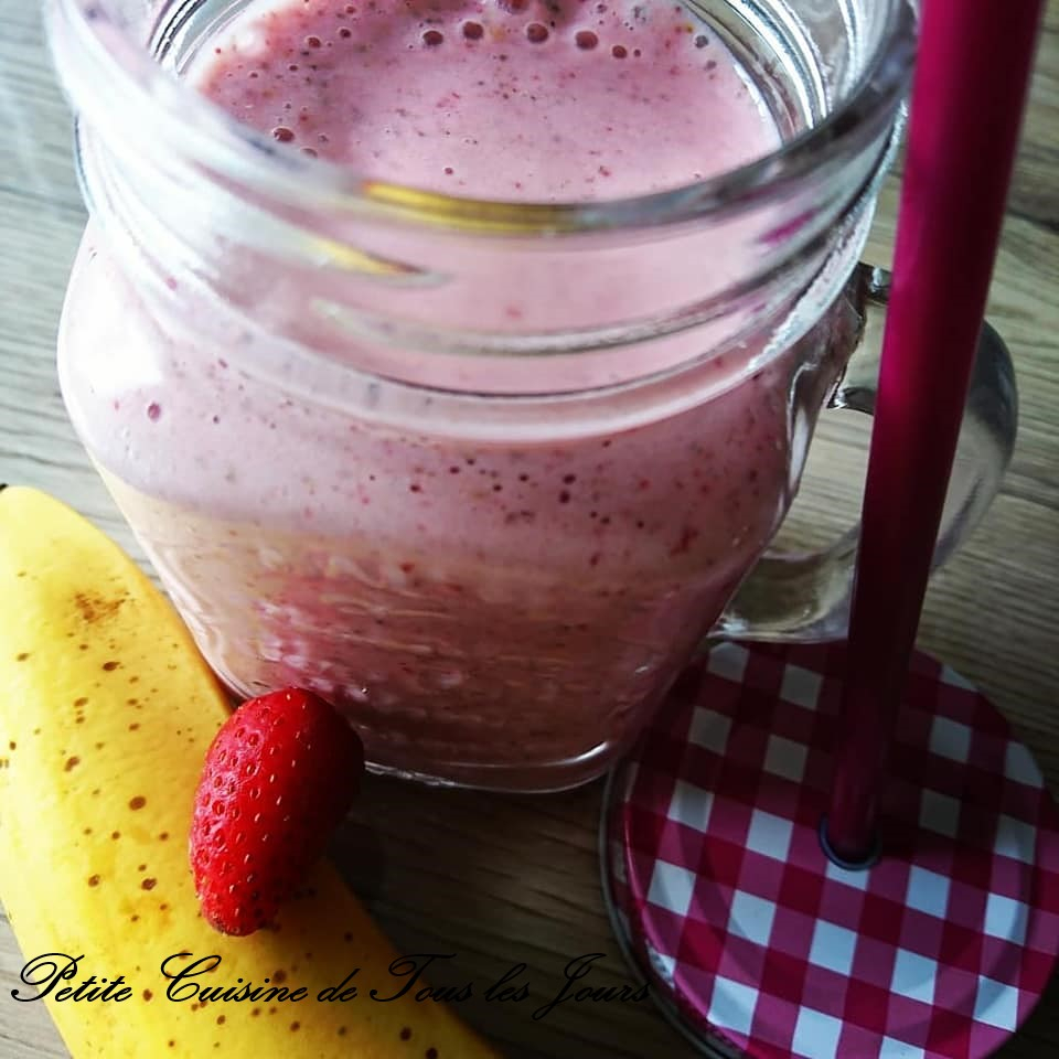 Smoothie Vegan Fraise – Banane – Graines de&nbsp;Chia