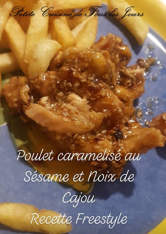 Poulet🐔 Caramélisé au Sésame et Noix de&nbsp;Cajou