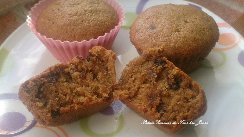 muffins à la peau de banane
