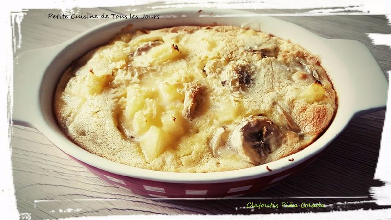 Clafoutis Piña Colada&nbsp;🍹🍌🍍🥥