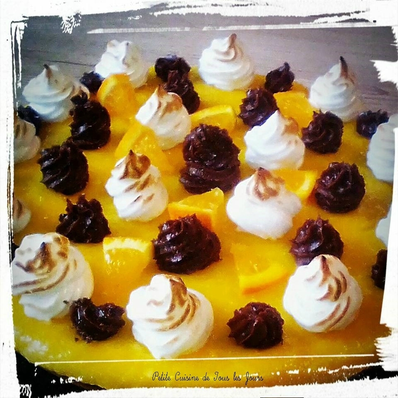 Tarte à l&rsquo;Orange 🍊 Choco 🍫&nbsp;Meringuée