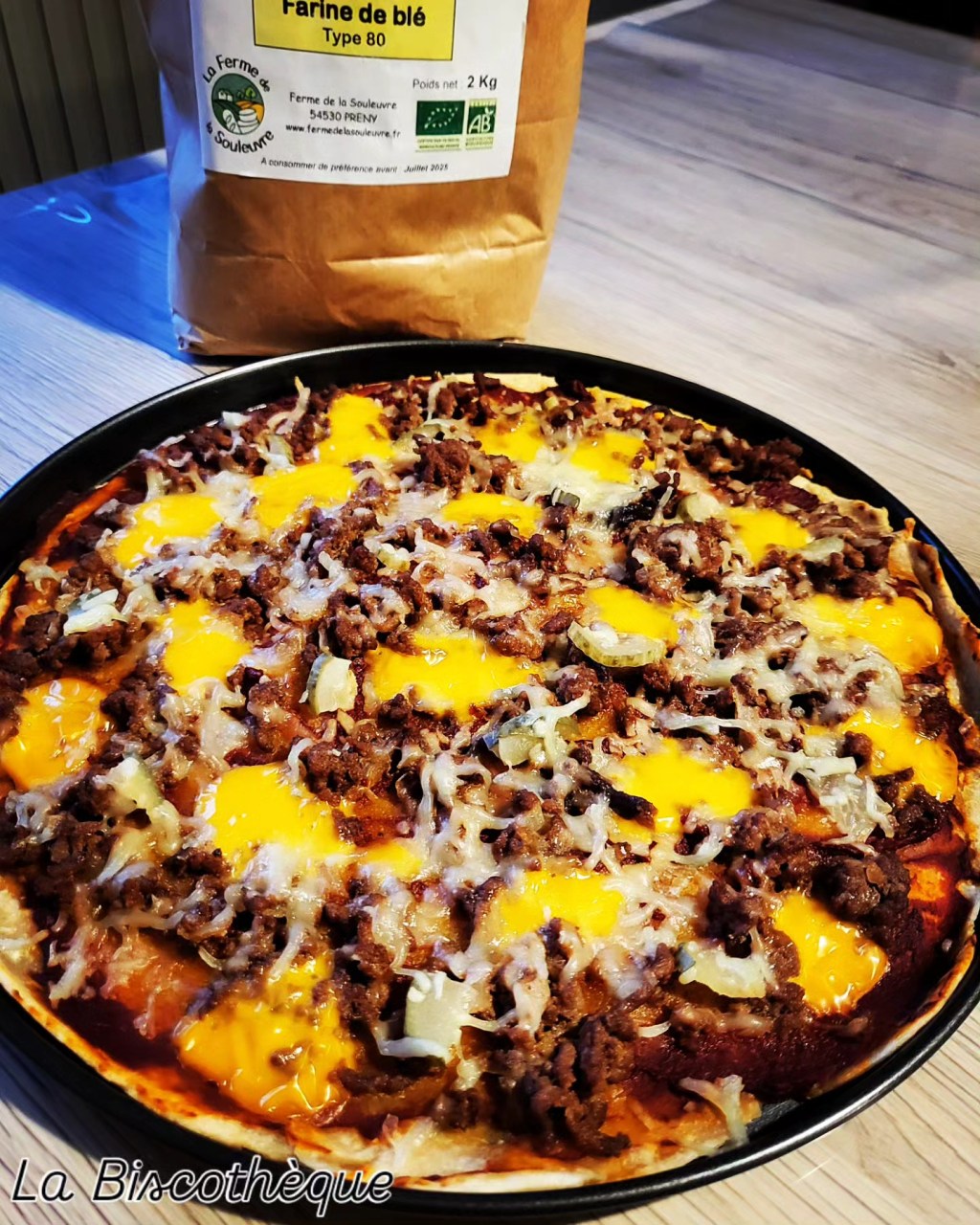 Pizza façon Burger&nbsp;&nbsp;Maison