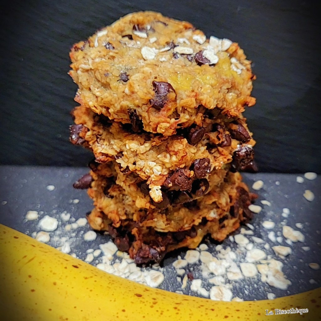 Cookies Flocons d&rsquo;avoine ~ Banane ~&nbsp;chocolat